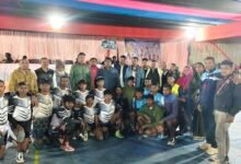 राज्य स्तरीय कबड्डी प्रतियोगिता के दूसरे दिन मुख्य अतिथियों का हुआ भव्य अभिनंदन