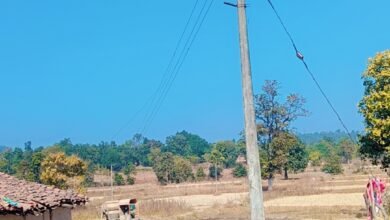 जनमन योजना में भारी लापरवाही, निर्माणाधीन सड़क के बीच खंभा बना ग्रामीणों के लिए मुसीबत