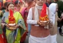 कलश यात्रा में जूते पहनकर उतरे विधायक अमर अग्रवाल, आरटीआई कार्यकर्ता कुणाल शुक्ला ने उठाए सवाल